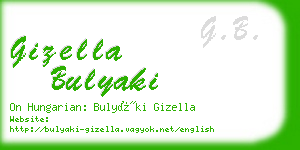 gizella bulyaki business card